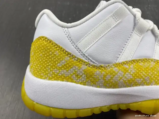 Rep AH7860-107 11 Low Air WMNS Jordan Yellow Snakeskin 0613